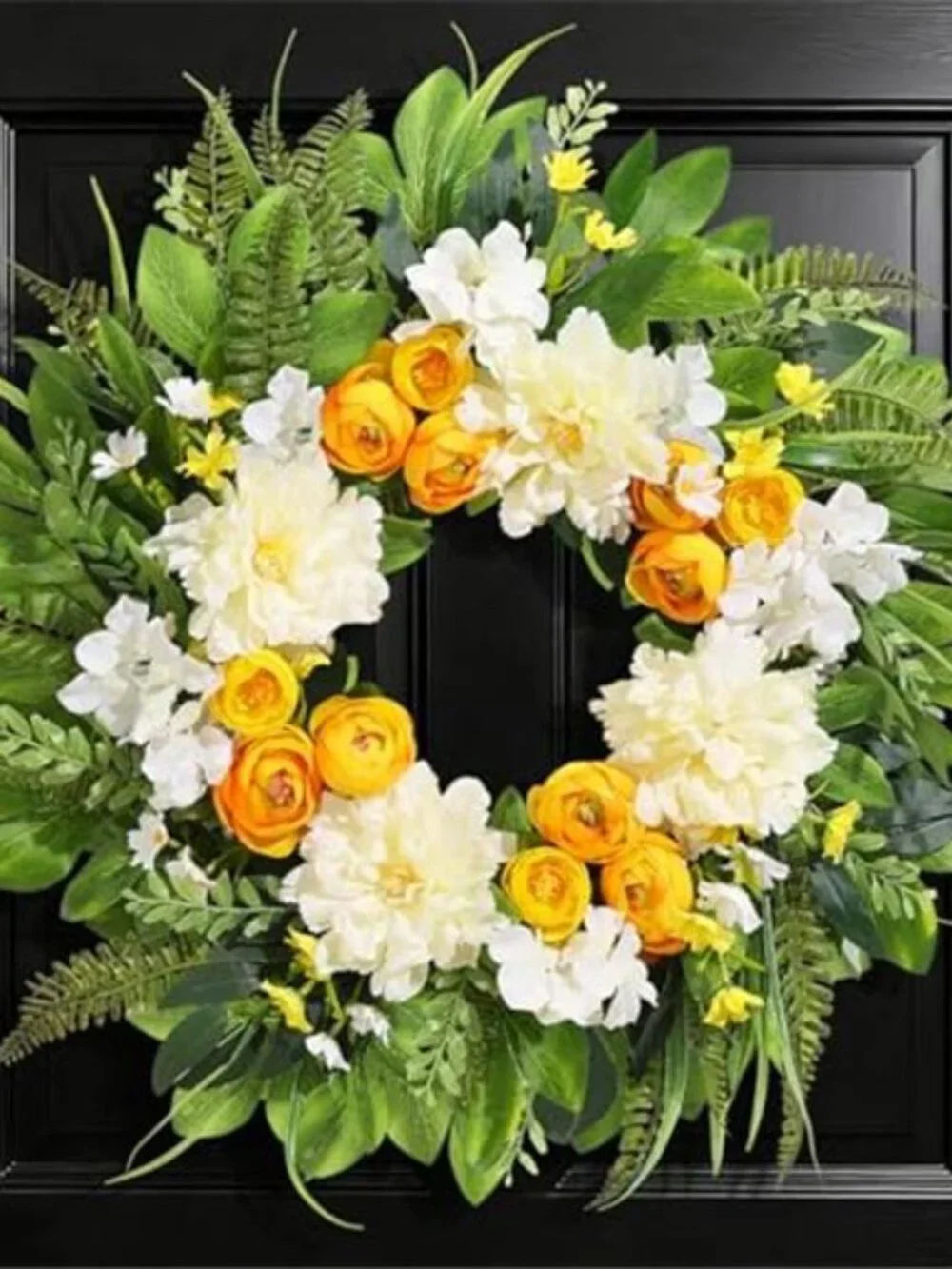 24 Inch Spring Wreath Floral with Peony Ranunculus Hydrangea Flower